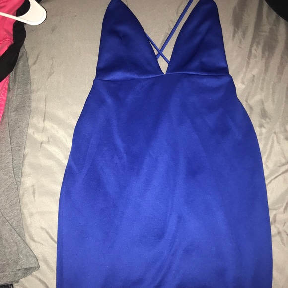 Blue royal criss cross dress - Picture 4 of 5